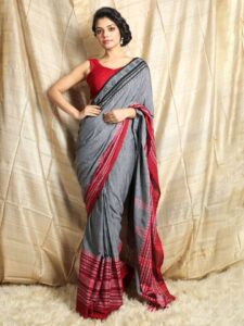 Traditional Ass Color Cotton Sarees