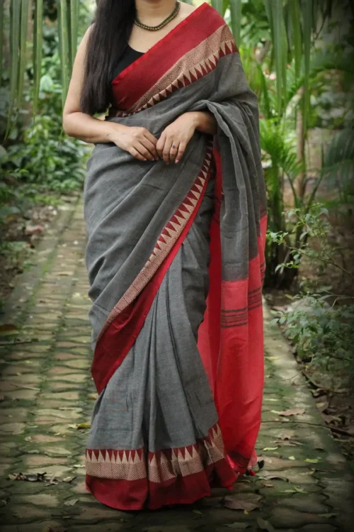 Grey Color Handloom Khadi 1