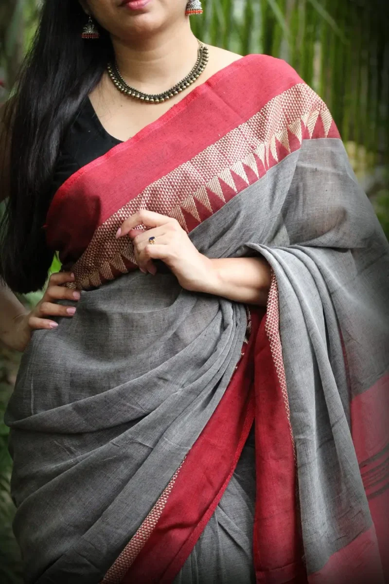 Grey Color Handloom Khadi 2