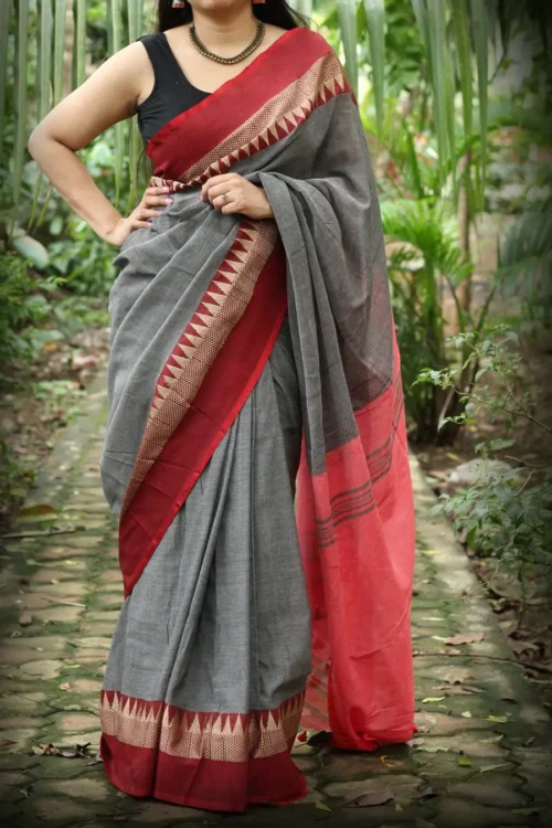 Grey Color Handloom Khadi 3