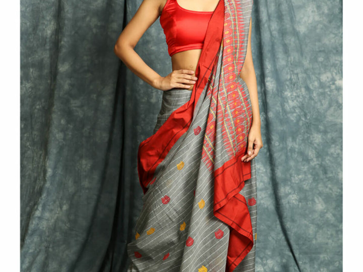 Traditional Pasapali Cotton Saree