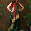 Premium Quality Green Begumpuri Cotton Saree With Kalka Design