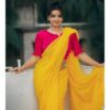 Premium Quality Yellow Cotton Saree