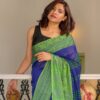 Premium Blue Mul Cotton Begumpuri Saree