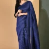 Misha Boutique Blue Cotton Saree